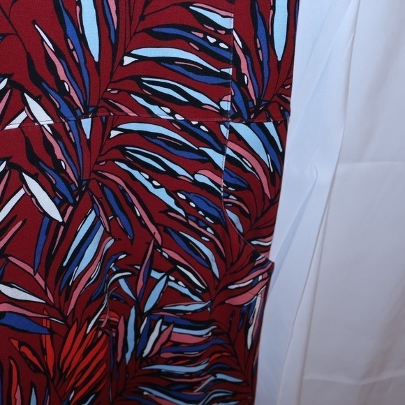 Lands End Sheath Dress Keyhole Bodice Womens Size 0 Back Zip Multicolor Heavywt - Picture 4 of 11